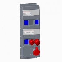 ABB Бокс MPR63/1PRO с розетками в сборе, IP44  (MPR63/1PRO)  (2CMA101809R1000)