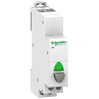 SCHNEIDER ELECTRIC Кнопка управления iPB 1НО серый+зеленый индикатор (A9E18036)
