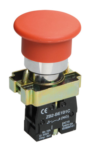 IEK Кнопка управления LAY5-BC41 Грибок без подсветки (BBG70-BC-K04)