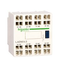 SCHNEIDER ELECTRIC Блок контактный дополнительный 4НО фронтальный монтаж пружинный зажим (LADN403)