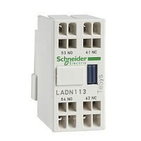 SCHNEIDER ELECTRIC Блок контактный дополнительный НО+НЗ фронтальный монтаж пружинный зажим (LADN113)