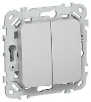 FLITE Выключатель жалюзи 10А ВЖ52-2-0- алюминий (FI-V15-0-10-1-K47)