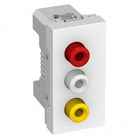 SCHNEIDER ELECTRIC Розетка 3хRC белая (ALB44372)