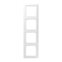 JUNG Рамка 4-я для горизонтальной/вертикальной установки  Серия- AS550  Материал- дуропласт  Цвет- белый (AS584WW)