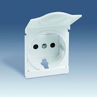 SIMON Накладка со шторками и крышкой на 75432-, 75464-69, S82C, белый (82090-50)