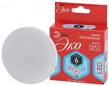 ЭРА Лампа светодиодная LED 6Вт GX 4000К GX53 нейтральный таблетка (Б0036540)