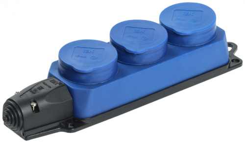 IEK РБ33-1-0м Розетка трехместная ОМЕГА IP44 синяя (PKR61-016-2-K07) IEK РБ33-1-0м Розетка трехместная ОМЕГА IP44 синяя (PKR61-016-2-K07)