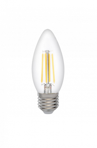 JAZZWAY Лампа сетодиодная декоративная LED 8w E27 4000K свеча прозрачная филамент 230/50  (5020825)
