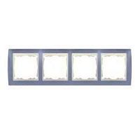 SIMON Рамка на 4 поста, S82, сирень - сл.кость (82741-64)