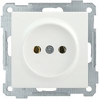 IEK РС10-1-0-Б Розетка без заземляющего контакта 10А BOLERO белая IEK  (ERB10-K01-10-1)