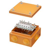 DKC Коробка стальная FS с кабельными вводами и клеммниками IP55 150х150х80мм  5р  450V 30A 16мм.кв (FSB31516)