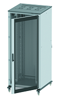 DKC Напольный шкаф 42U Ш800хГ1000 передняя дверь стекло, задняя глухая дверь, крыша укомплектована ввод (R5IT4281GS)