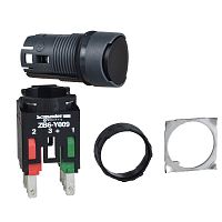SCHNEIDER ELECTRIC Кнопка 16мм черная с возвратом (XB6AA22B)