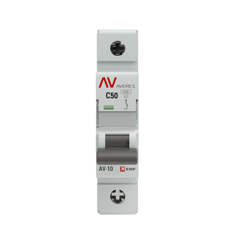 EKF Выключатель автоматический AV-10 1P 50A  (C) 10кА AVERES (mcb10-1-50C-av) фото 2 EKF Выключатель автоматический AV-10 1P 50A  (C) 10кА AVERES (mcb10-1-50C-av) фото 2