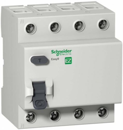 SCHNEIDER ELECTRIC Выключатель дифференциального тока  (УЗО) 4п 25А 30мА AC EASY 9 (EZ9R34425)