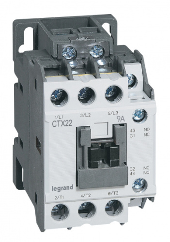 LEGRAND Контактор CTX3 22 3P 9A  (AC-3) 1но1нз ~48В (416082 )