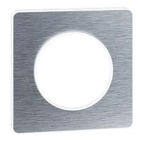 SCHNEIDER ELECTRIC ODACE Рамка 1 пост глянцевая алюминий (S52P802J)