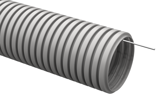 IEK Труба гофрированная ПВХ 63 мм с протяжкой серая (15м) (CTG20-63-K41-015I) фото 3