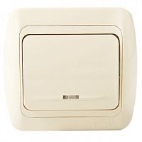 ABB TUNA крем/крем выкл 1кл с подсв. Led (502-010303-201)