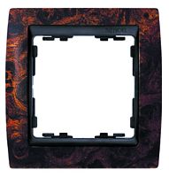 SIMON Рамка на 1 пост, S82, корень ореха - графит (82815-68)