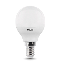 GAUSS Лампа светодиодная LED 10вт 230в,Е14,теплый, шар Elementary (53110)