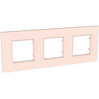 SCHNEIDER ELECTRIC Unica-Quadro Рамка 3 поста розовый жемчуг (MGU4.706.37)
