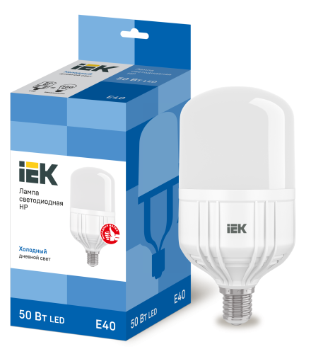 IEK Лампа светодиодная LED 50вт Е40 дневной (LLE-HP-50-230-65-E40) фото 2
