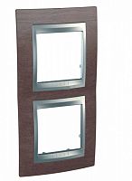SCHNEIDER ELECTRIC UNICAtop Рамка 2 поста вертикальная табачное дерево (MGU66.004V.0M4)