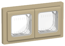 FLITE Рамка 2-местная IP55 хаки (FI-M20-32-55-K59)