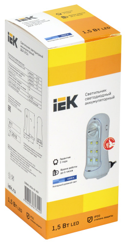 IEK Светильник аккумуляторный светодиодный ДБА-3924 3ч непостоянный Lithium-ions IP20  (LDBA0-3924-07-K01) фото 3