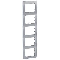 LEGRAND Galea Life Рамка 5 постов вертикальная aluminium (771309 )