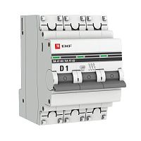 EKF Выключатель автоматический трехполюсный 1А D ВА47-63 4.5кА PROxima (mcb4763-3-01D-pro)
