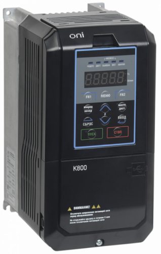 IEK Преобразователь частоты K800 380В 3Ф 2.2-3.7 kW 5.5-6.9А (K800-33E022-037TSIP20)