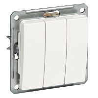 SCHNEIDER ELECTRIC W59 Выключатель трехклавишный скрытый в рамку 16А бежевый (VS0516-351-2-86)
