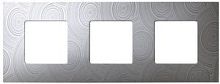 SIMON Рамка-декор на 3 поста для 2700630-03., S27Pl, серое солнце (2700637-805)