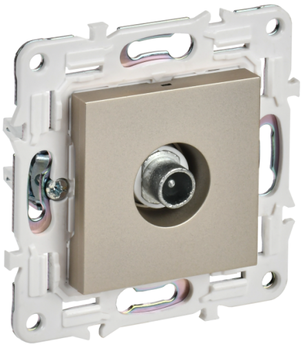 IEK SKANDY Розетка TV проходная SK-A17Sh шампань  (SK-A10-P-K37)