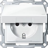 SCHNEIDER ELECTRIC Механизм розетки Schuko с крышкой белый (MTN2314-0319)