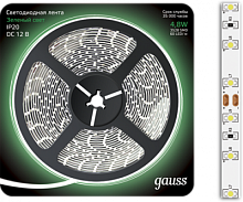 GAUSS Лента светодиодная LED 2835/60-SMD 4.8W 12V DC зеленый 5м (312000605)