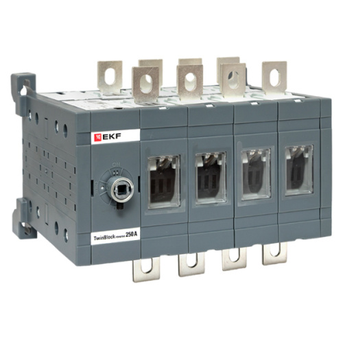 EKF Рубильник 250A 4P реверсивный без рукоятки управления TwinBlock EKF (tb-s-250-4p-rev)