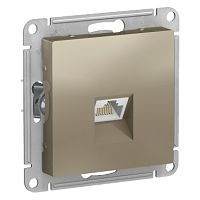 SCHNEIDER ELECTRIC ATLASDESIGN РОЗЕТКА компьютерная RJ45, кат. 6A, механизм, ШАМПАНЬ (ATN000586)