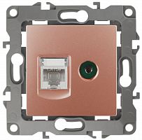 ЭРА Розетка комбинированная RJ45+TV, , медь, 12-3110-14 (Б0027449)