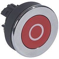 LEGRAND Головка кнопки скрытая с потайным толкателем, с маркировкой 0, цвет красный (023818 )