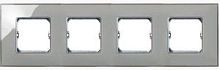 SIMON Neos Рамка 4 пост дымчатое стекло (27774-34)