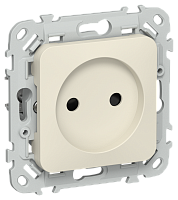 FLITE Розетка без заземления с защитными шторками безвинтовое крепление 10А л сливочный (FI-R13-10-1-K86)