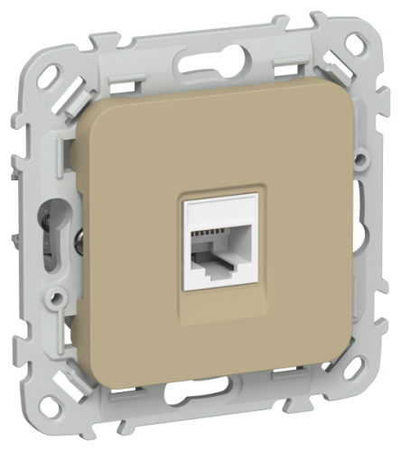 FLITE Розетка компьютерная RJ45 категория 5Е UTP  хаки (FI-K12-1-K59)