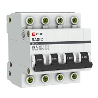 EKF Выключатель нагрузки 4P 25А ВН-29 Basic (SL29-4-25-bas)