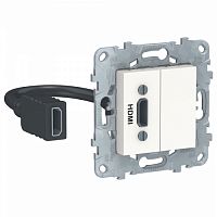 SCHNEIDER ELECTRIC Розетка UNICA NEW HDMI белый (NU543018)