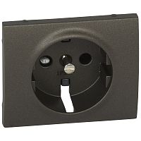LEGRAND Galea Life Панель лицевая для розетки с заземлением со шторками dark bronze (771221 )