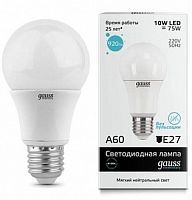 GAUSS Лампа светодиодная LED 10вт 230в Е27 белый Elementary (23220)