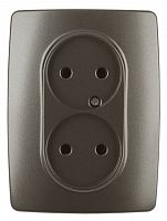 ЭРА Розетка 2X2P, 16A-250В, , бронза, 12-2107-13 (Б0031245)